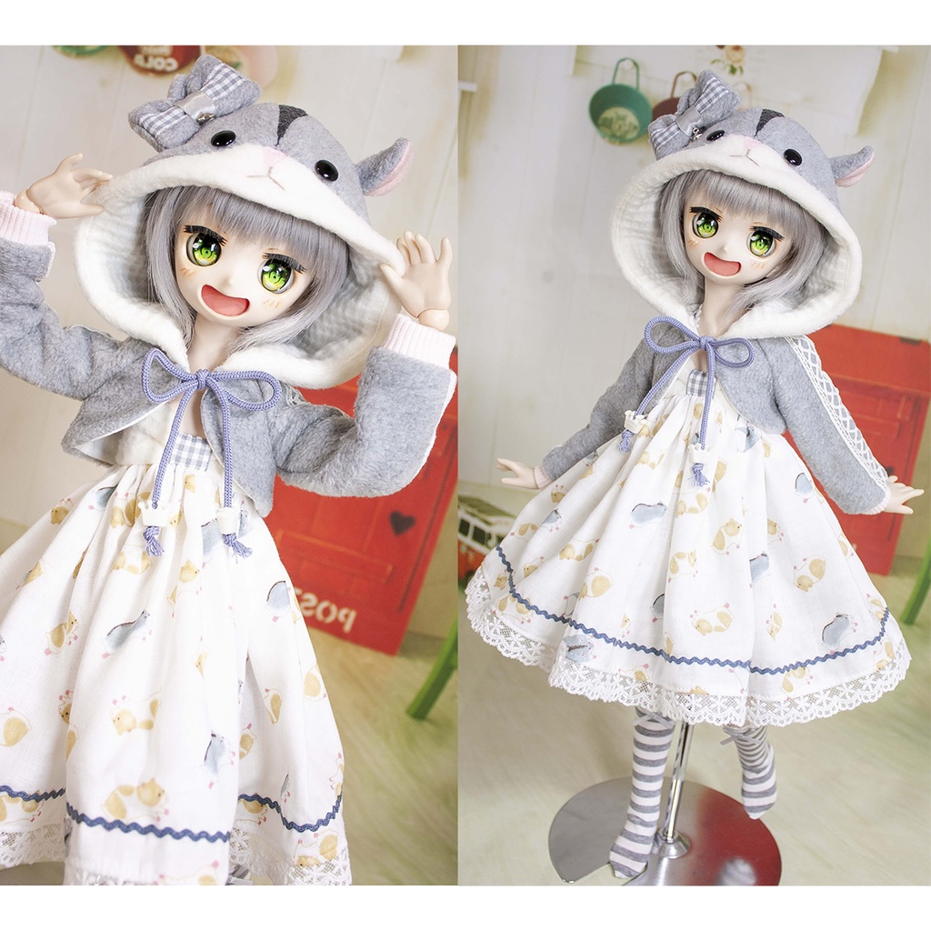 【完売しました】MDD ( S～M胸用 ) ハムスターワンピース&ボレロセット（ジャンガリアン）【在庫限り】