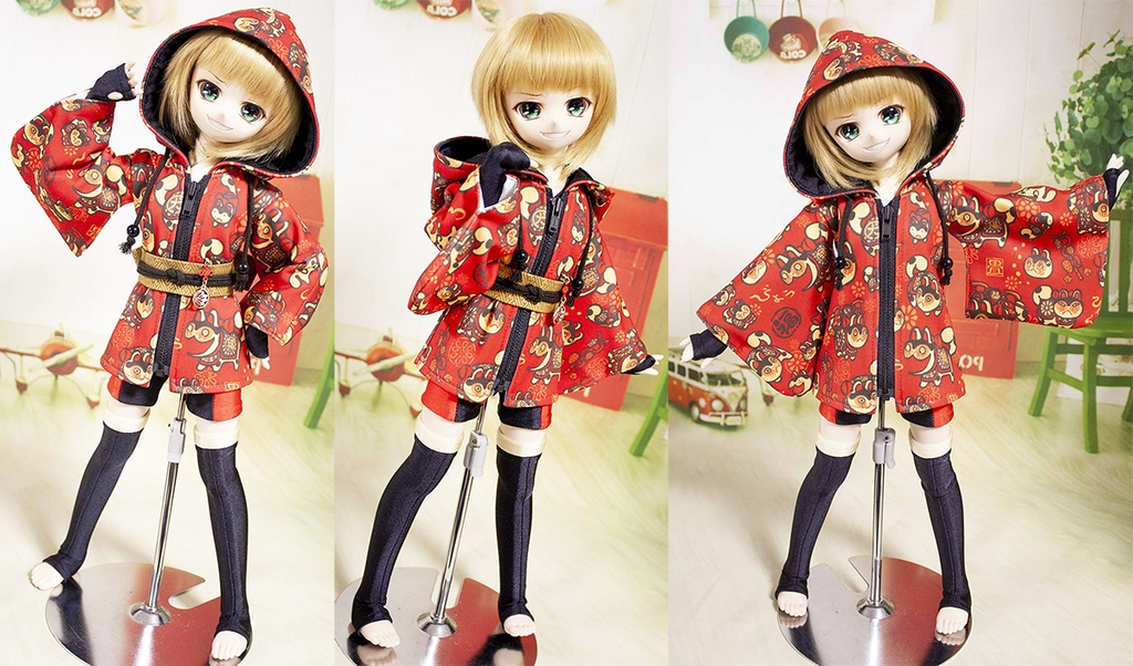 【SALE】MDD/S~M胸用 妖パーカーセット ~犬張子~【在庫限り】