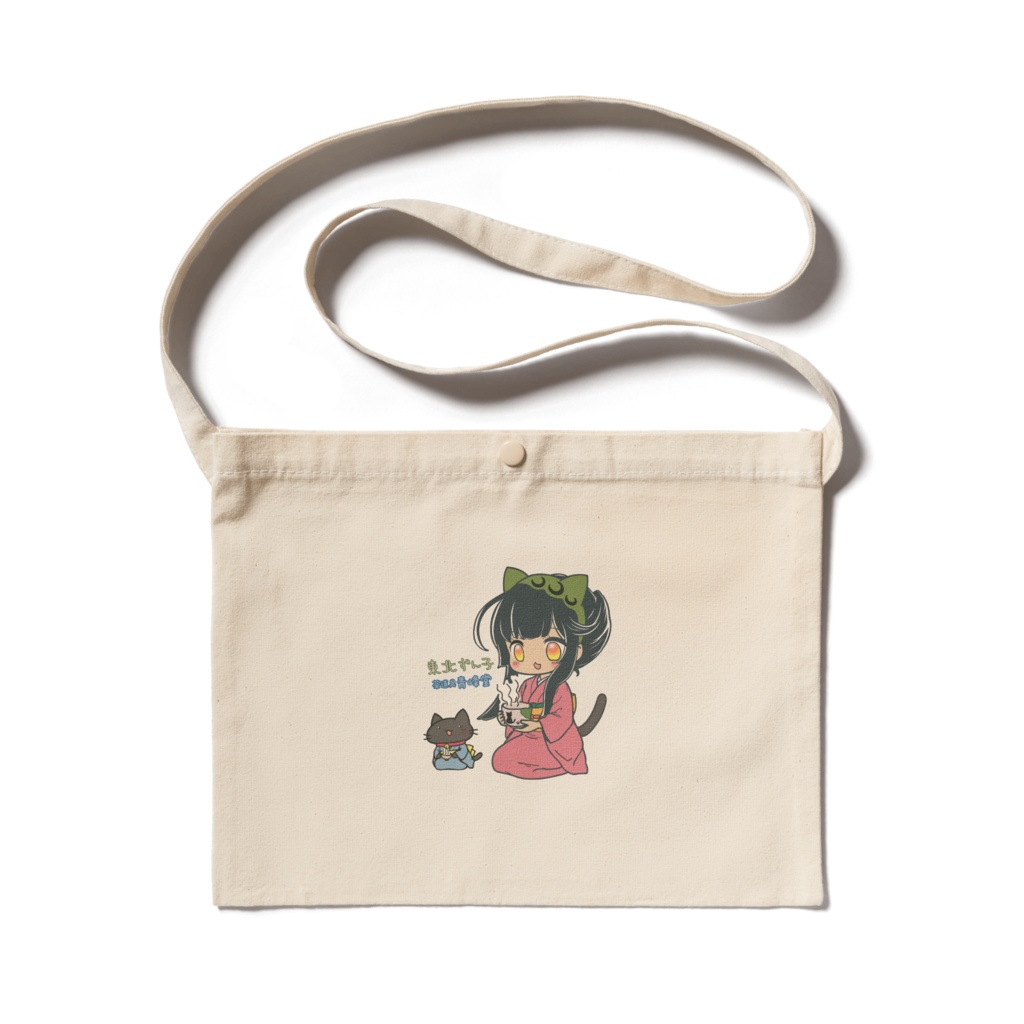 【青峰堂オリジナル】東北ずん子&ネコ店長のんこ サコッシュ【東北ずん子・ずんだもんプロジェクト】