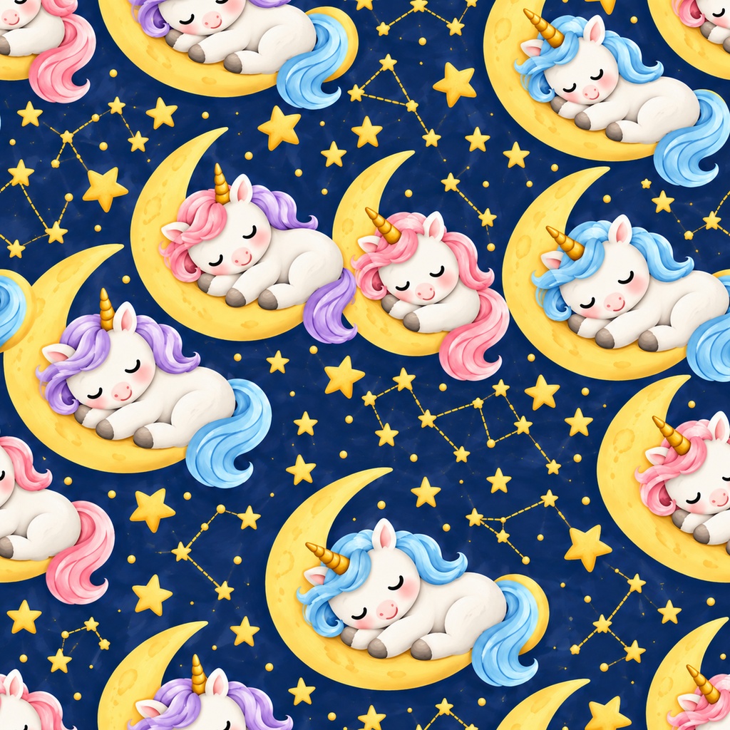 ユニコーン Collection|かわいい虹・星・花柄・ゆめかわ素材|A4印刷用PDF付き|全シームレス・PNG