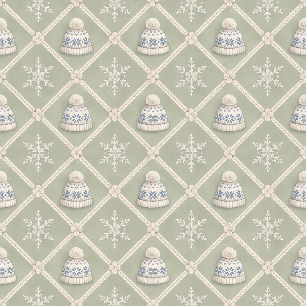 Cozy Winter Hats Collection|冬の帽子|水彩デジタルペーパー10柄|ニット帽・冬小物・手帳素材|PNG素材|A4印刷用PDF付き