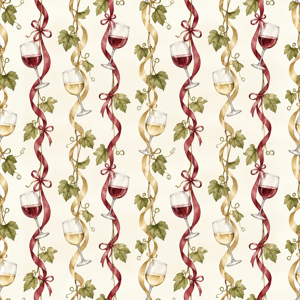 Red & White Wine Collection|赤ワインと白ワイン|水彩デジタルペーパー10枚|葡萄柄・手帳素材・ラッピング|シームレスPNG|A4印刷用PDF付き