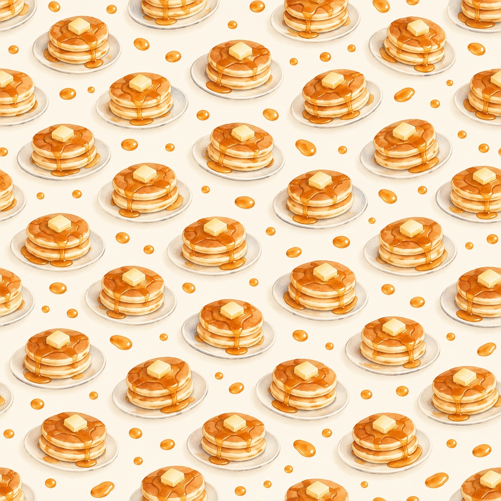 Pancake Cafe Collection|ホットケーキとメープル|水彩デジタルペーパー10柄|カフェ・スイーツ・手帳素材|PNG素材|A4印刷用PDF付き