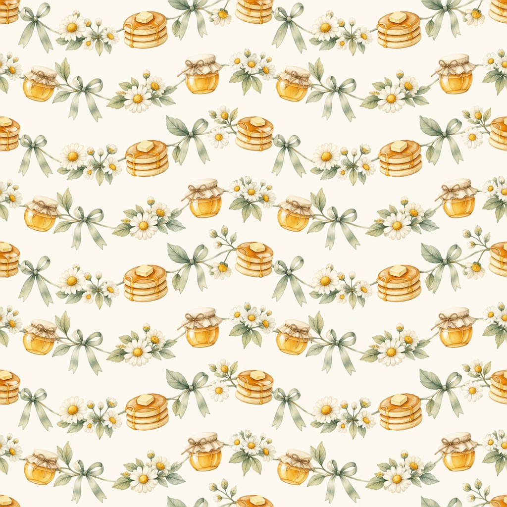 Pancake Cafe Collection|ホットケーキとメープル|水彩デジタルペーパー10柄|カフェ・スイーツ・手帳素材|PNG素材|A4印刷用PDF付き