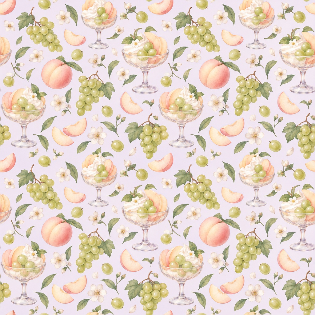 Fruit Parfait Collection|フルーツパフェ|水彩デジタルペーパー10柄|カフェ・スイーツ・手帳素材|PNG素材|A4印刷用PDF付き