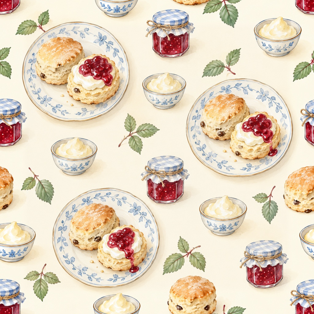 Afternoon Tea Party Collection|アフタヌーンティー|水彩デジタルペーパー10枚|紅茶・スイーツ・手帳素材・ラッピング|シームレスPNG|A4印刷用PDF付き