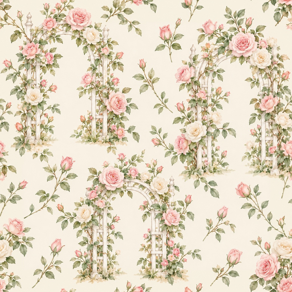 Rose Garden Collection|ローズ庭園・バラと薔薇|水彩デジタルペーパー10枚|花柄・手帳素材・ラッピング|シームレスPNG|A4印刷用PDF付き
