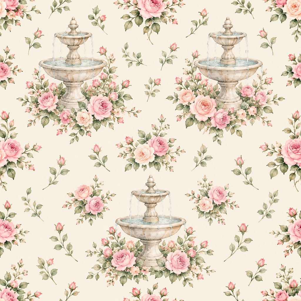Rose Garden Collection|ローズ庭園・バラと薔薇|水彩デジタルペーパー10枚|花柄・手帳素材・ラッピング|シームレスPNG|A4印刷用PDF付き