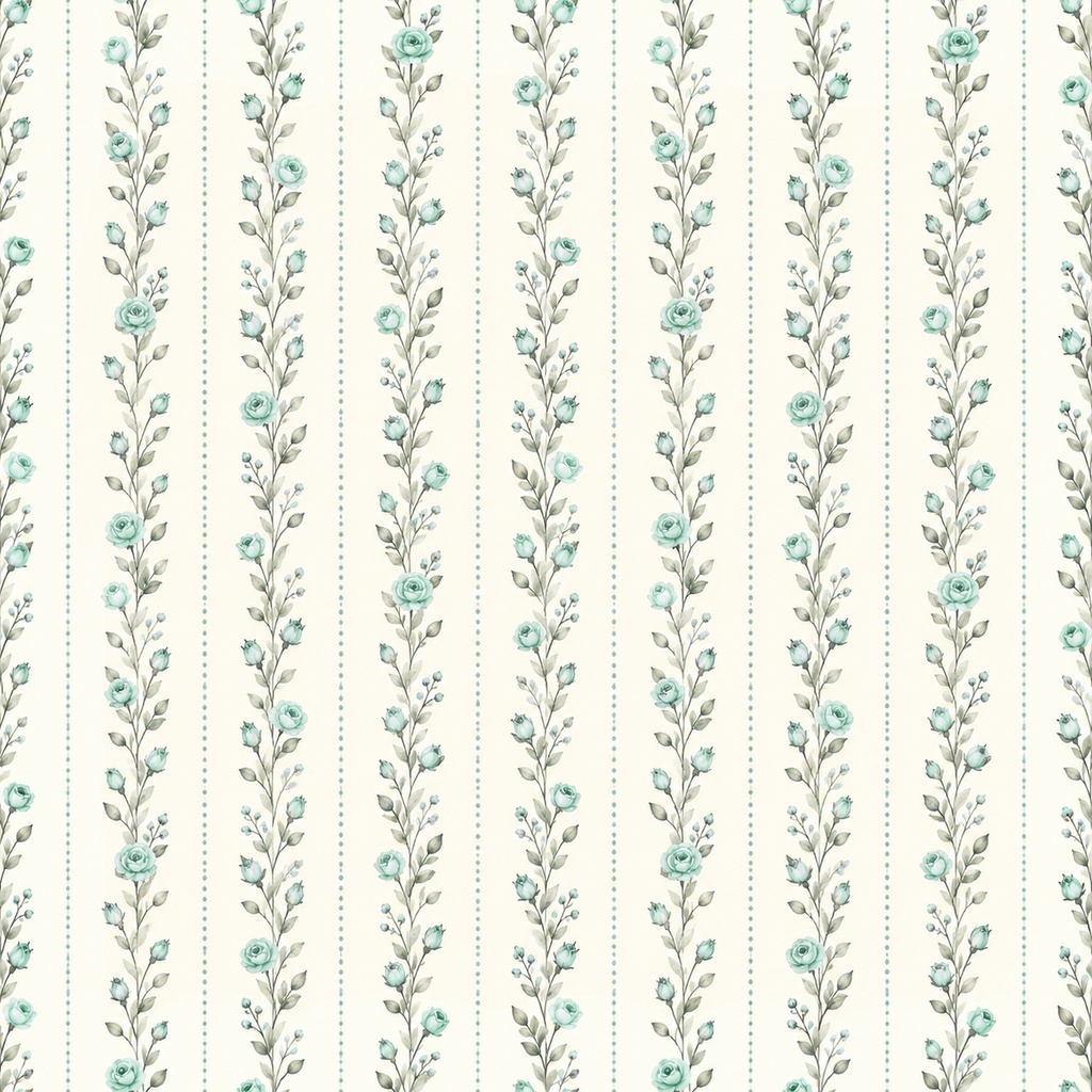 Petite Rose Collection – Mint Green|ミントグリーンのローズ小花・ミントグリーンのバラ・小花柄|水彩デジタルペーパー10枚|花柄・手帳素材・ラッピング|シームレスPNG|A4印刷用PDF付き
