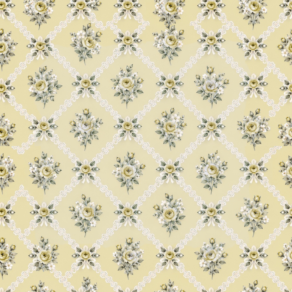 Petite Rose Collection – Yellow|黄色のローズ小花・黄色のバラ・小花柄|水彩デジタルペーパー10枚|花柄・手帳素材・ラッピング|シームレスPNG|A4印刷用PDF付き