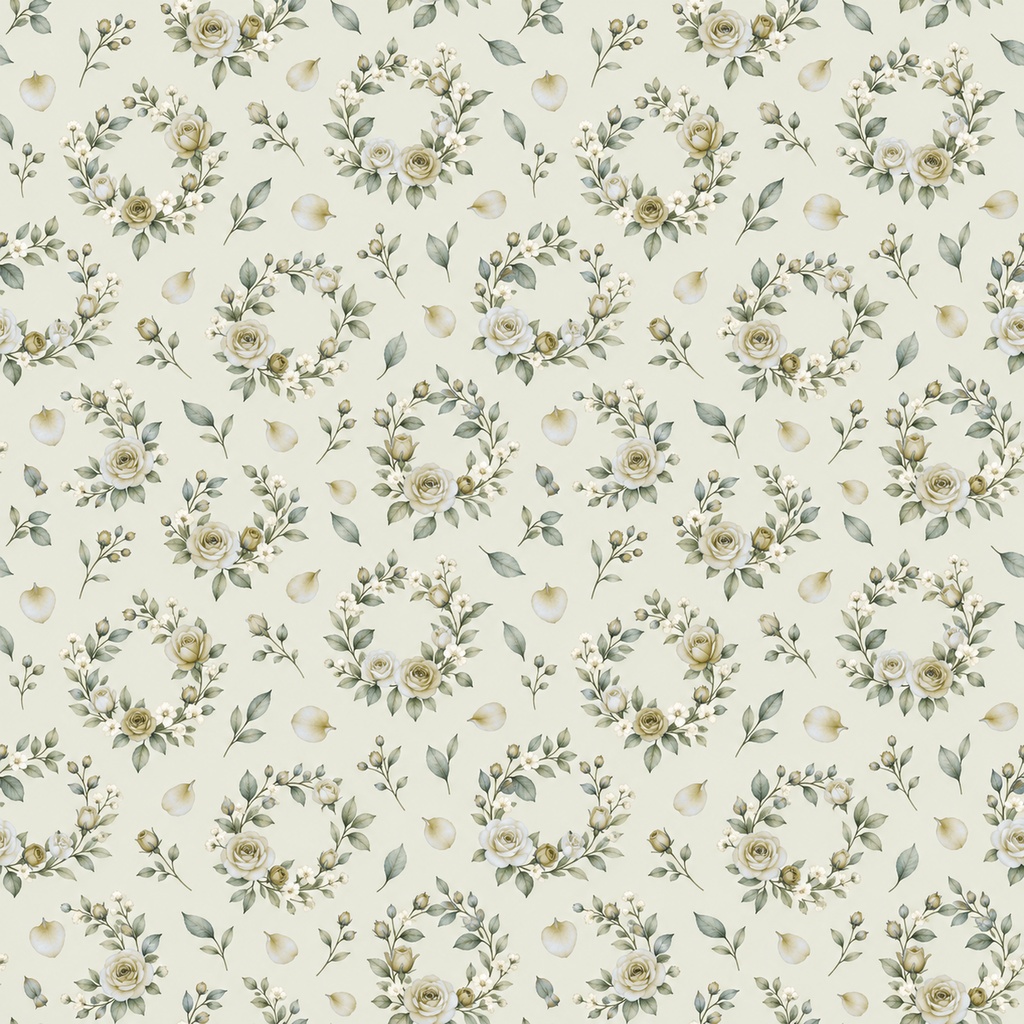 Petite Rose Collection – Yellow|黄色のローズ小花・黄色のバラ・小花柄|水彩デジタルペーパー10枚|花柄・手帳素材・ラッピング|シームレスPNG|A4印刷用PDF付き