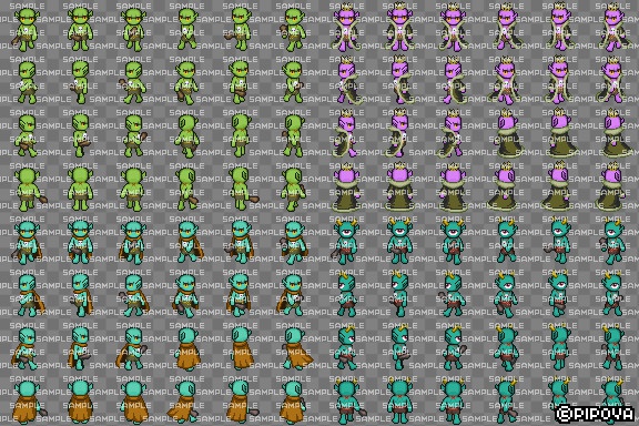 ぴぽやモンスターキャラチップ素材40セット