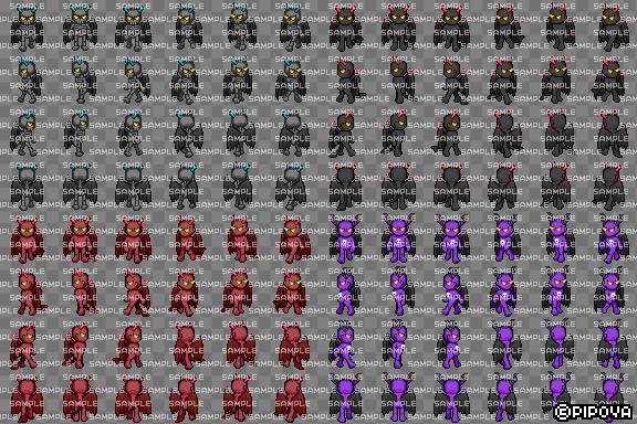 ぴぽやモンスターキャラチップ素材40セット