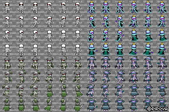 ぴぽやモンスターキャラチップ素材40セット