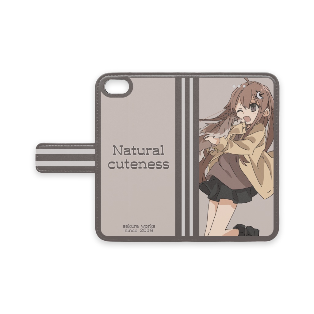 SAKURA WORKS iPhone7/8/se2 ケース ブラウン