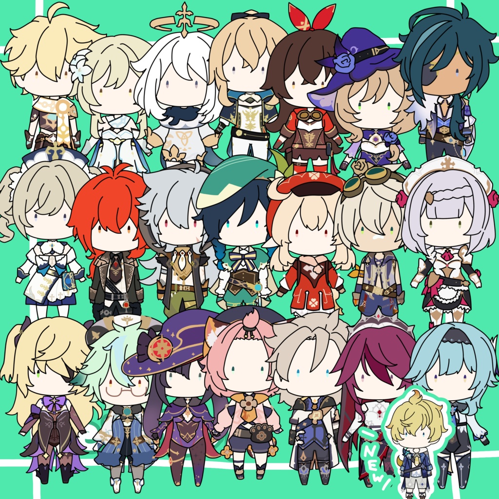 【原神】プラ板ブローチverモンド