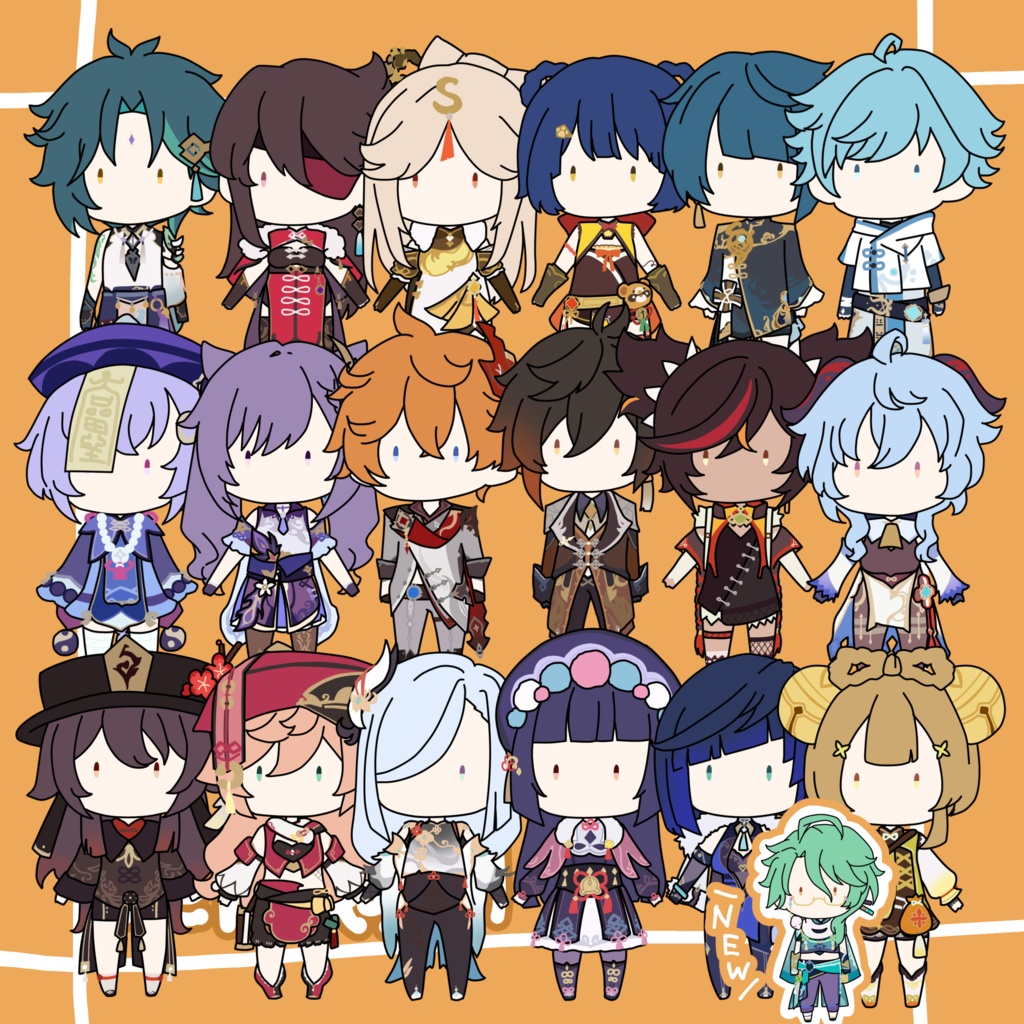 【原神】プラ板ブローチver璃月