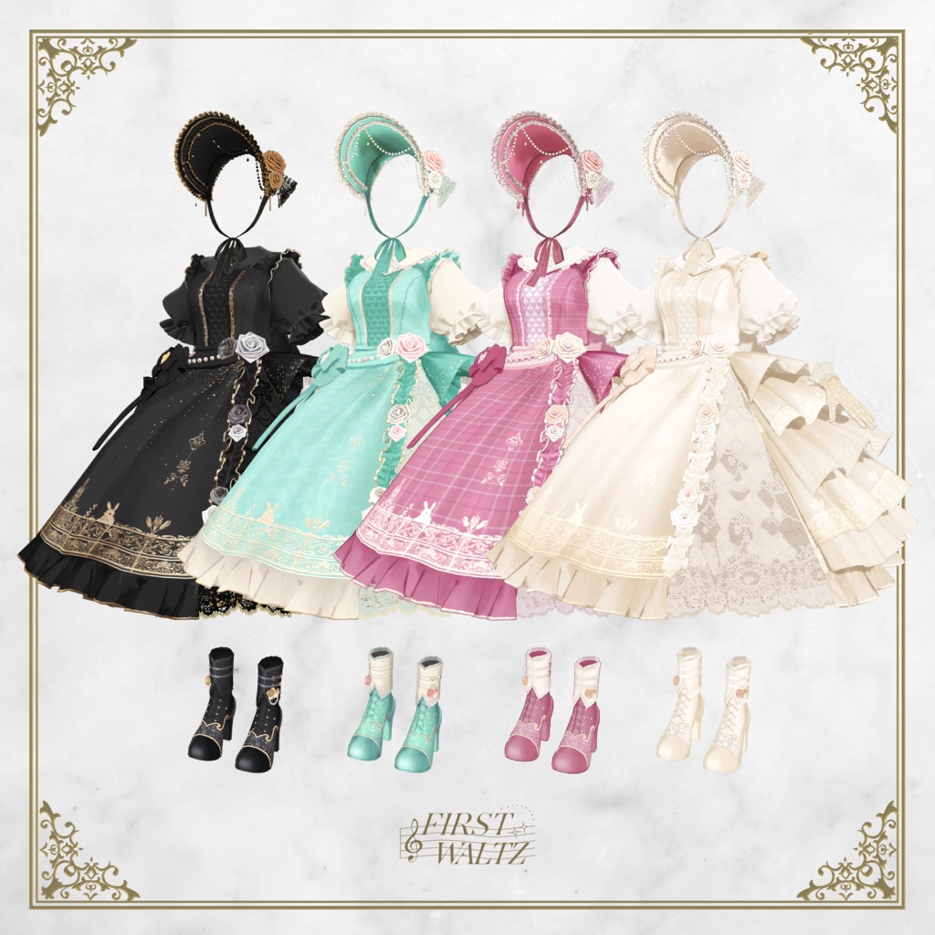 【VRC対応】Crescendo do more March オリジナル3Dモデル「奏音」