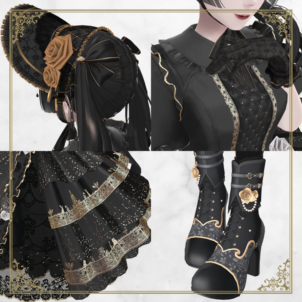 【VRC対応】Crescendo do more March オリジナル3Dモデル「奏音」