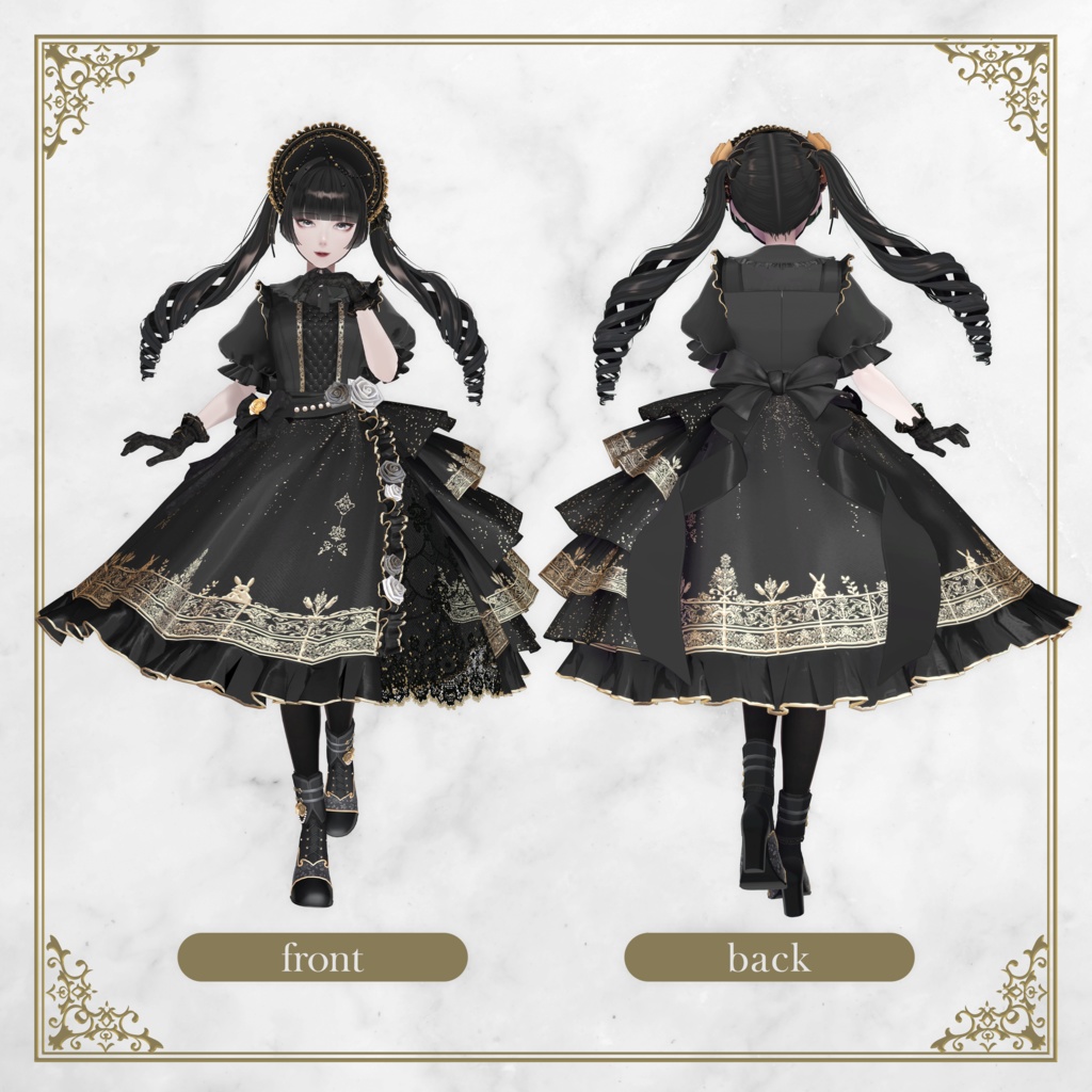 【VRC対応】Crescendo do more March オリジナル3Dモデル「奏音」