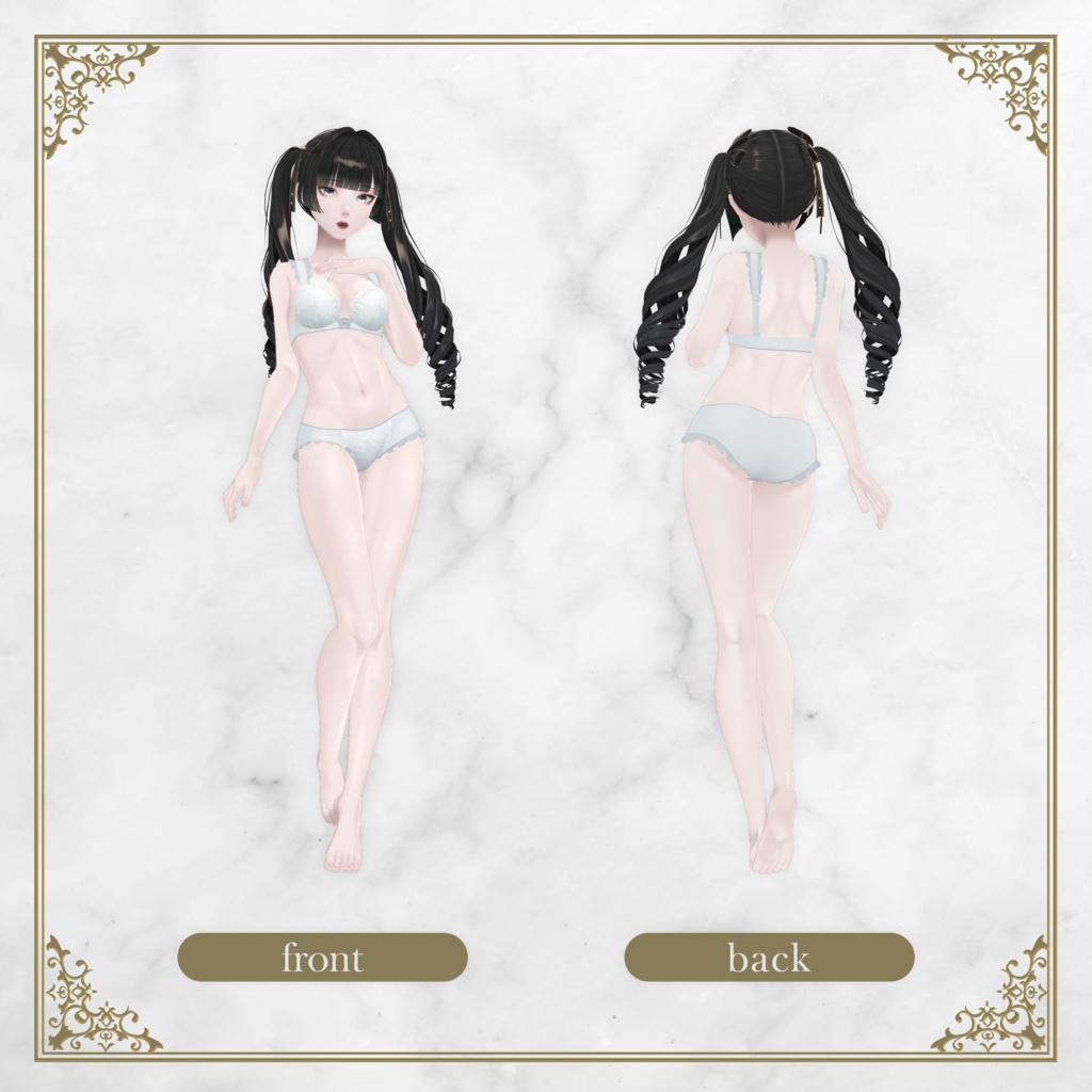 【VRC対応】Crescendo do more March オリジナル3Dモデル「奏音」