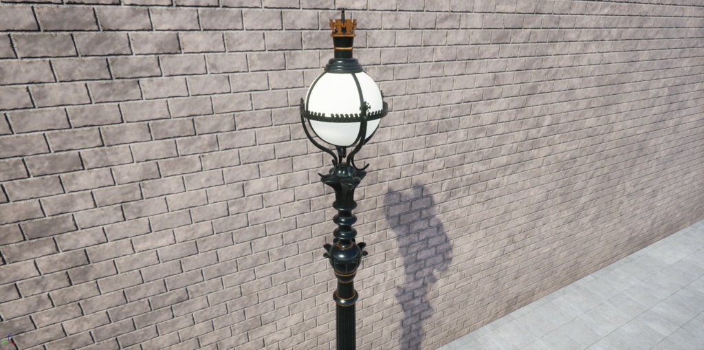 【VRChat】ヨーロッパ風街灯01