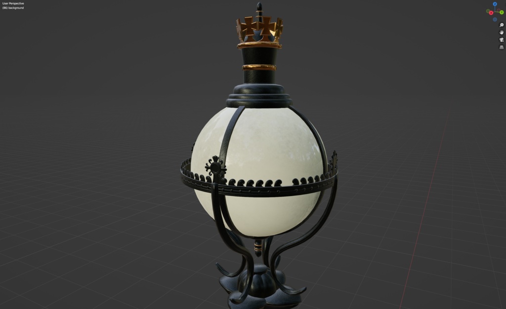 【VRChat】ヨーロッパ風街灯01