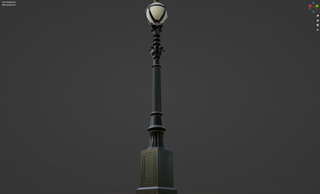 【VRChat】ヨーロッパ風街灯01