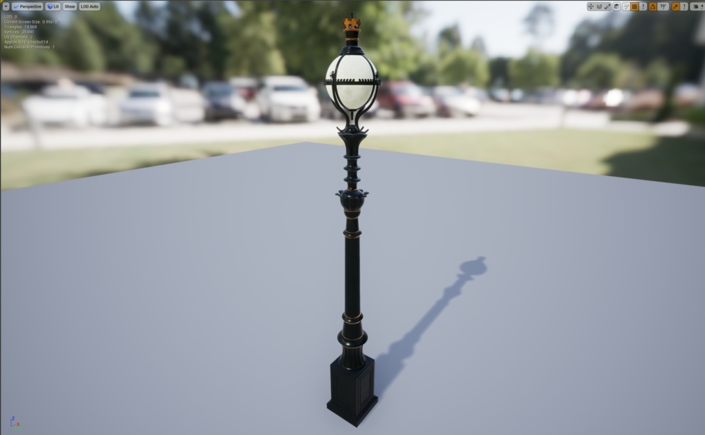 【VRChat】ヨーロッパ風街灯01