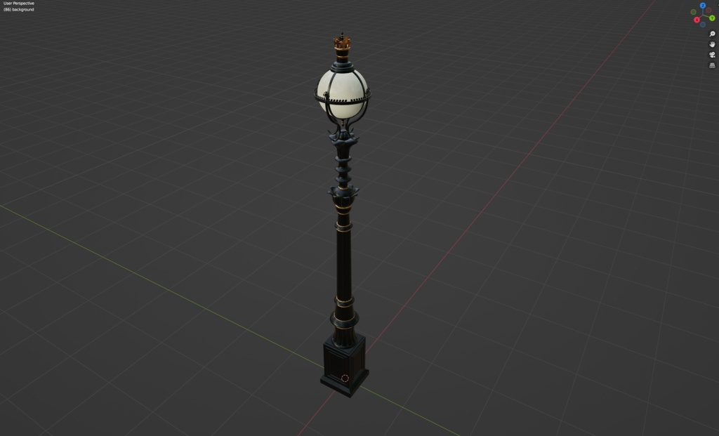 【VRChat】ヨーロッパ風街灯01