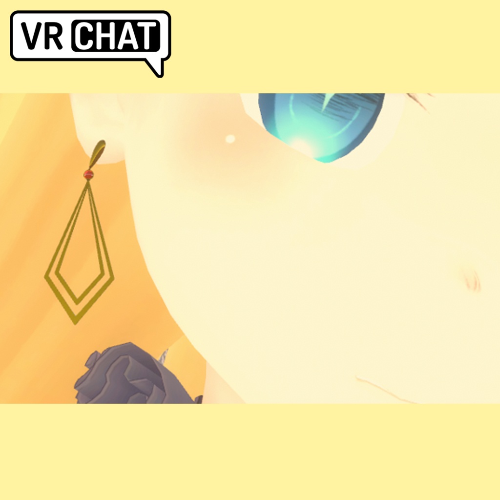 (無料)【VR Chat】菱形イヤリング