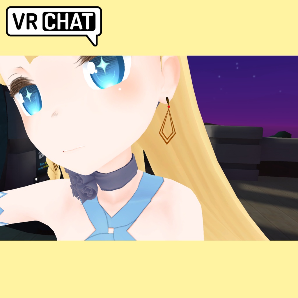 (無料)【VR Chat】菱形イヤリング