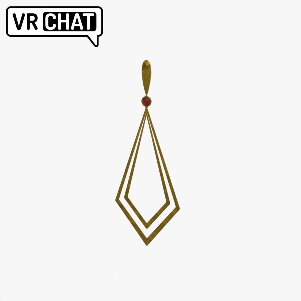(無料)【VR Chat】菱形イヤリング