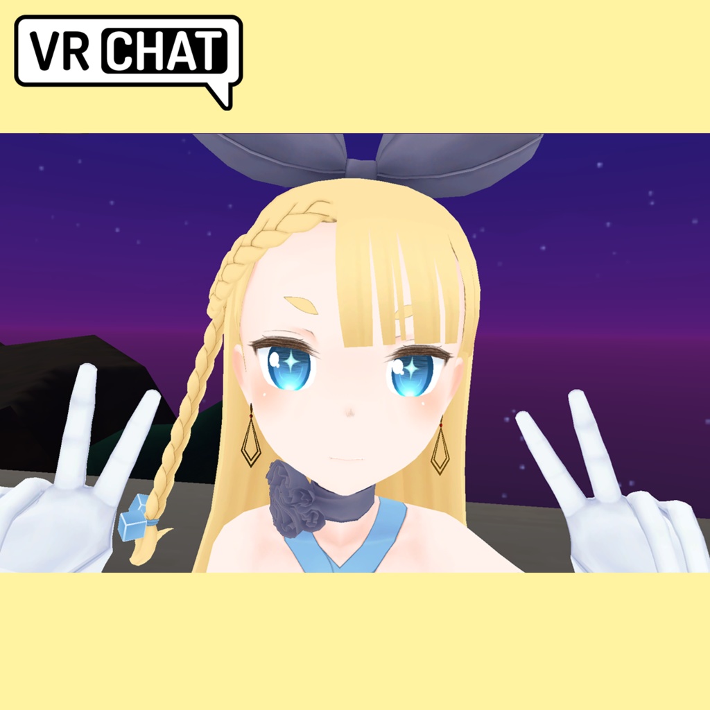 (無料)【VR Chat】菱形イヤリング