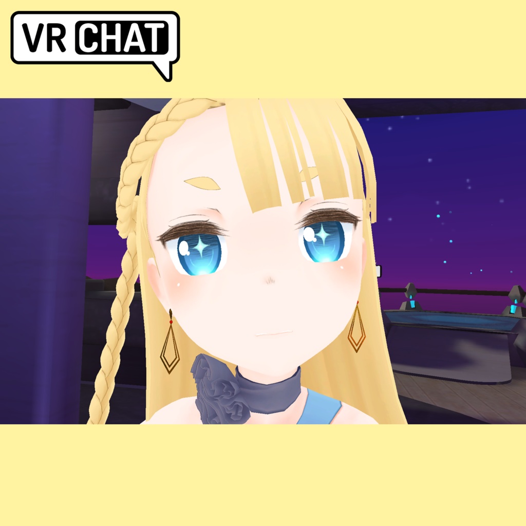 (無料)【VR Chat】菱形イヤリング