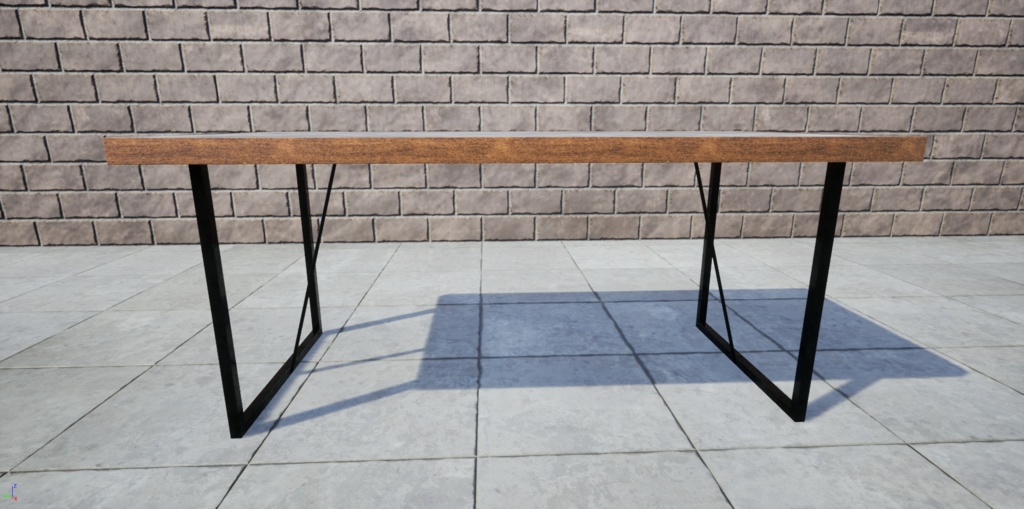 (無料)【VRChat】石のダイニングテーブル