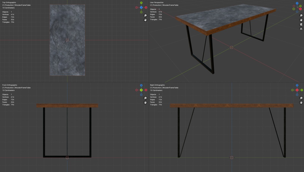 (無料)【VRChat】石のダイニングテーブル