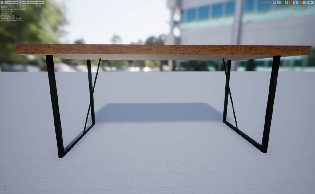 (無料)【VRChat】石のダイニングテーブル