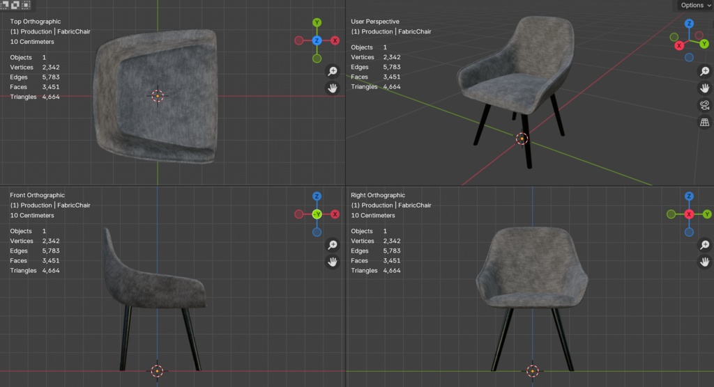 【VRChat】ファブリックダイニングチェア