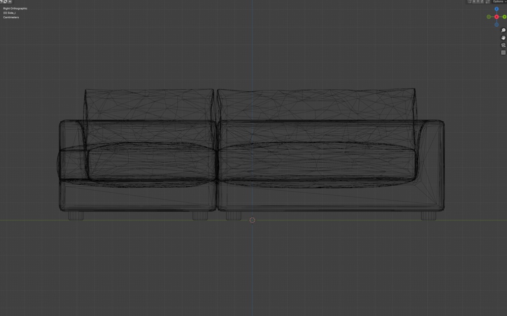 【VRChat】220cmカウチソファ