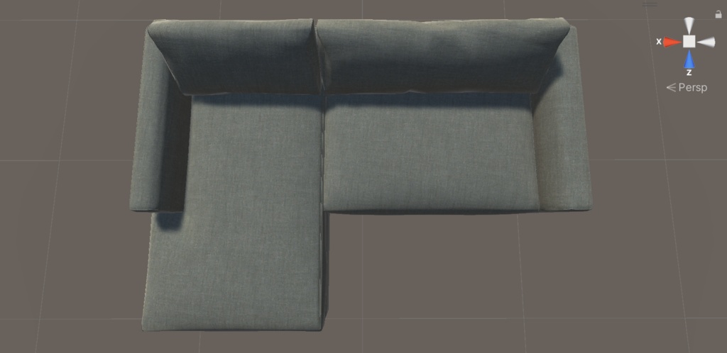 【VRChat】220cmカウチソファ