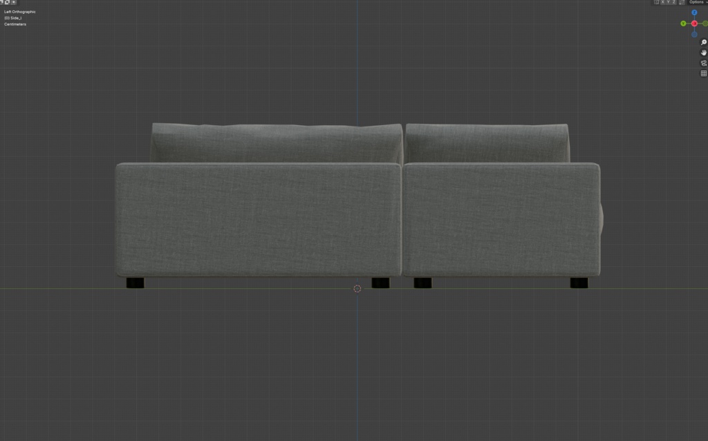 【VRChat】220cmカウチソファ