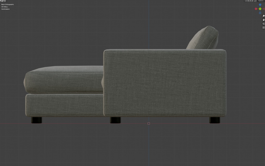 【VRChat】220cmカウチソファ