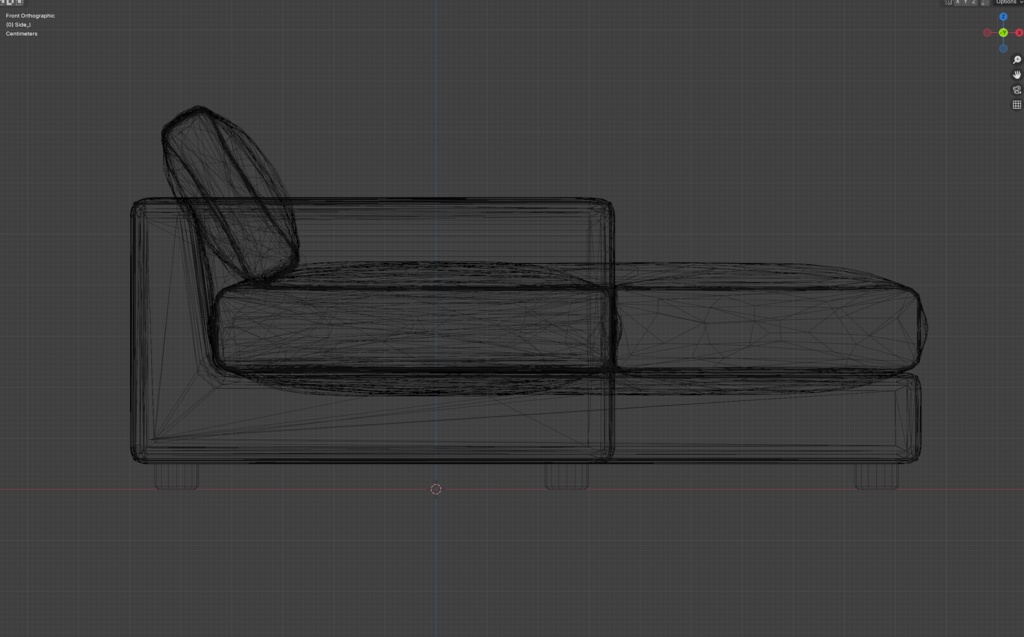 【VRChat】220cmカウチソファ