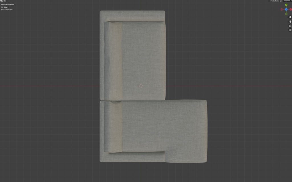 【VRChat】220cmカウチソファ