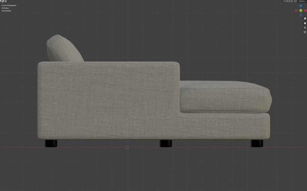 【VRChat】220cmカウチソファ