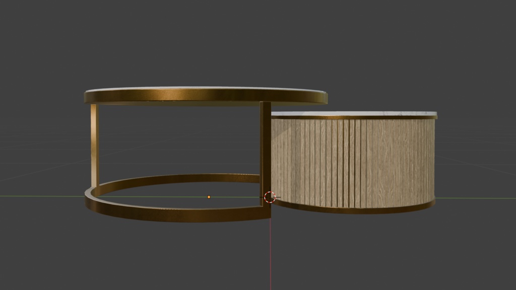 【VRChat】大理石のローテーブル(白・2対)