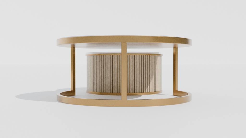 【VRChat】大理石のローテーブル(白・2対)