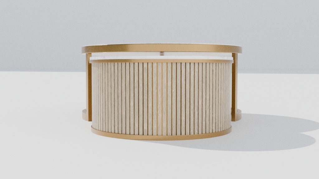 【VRChat】大理石のローテーブル(白・2対)