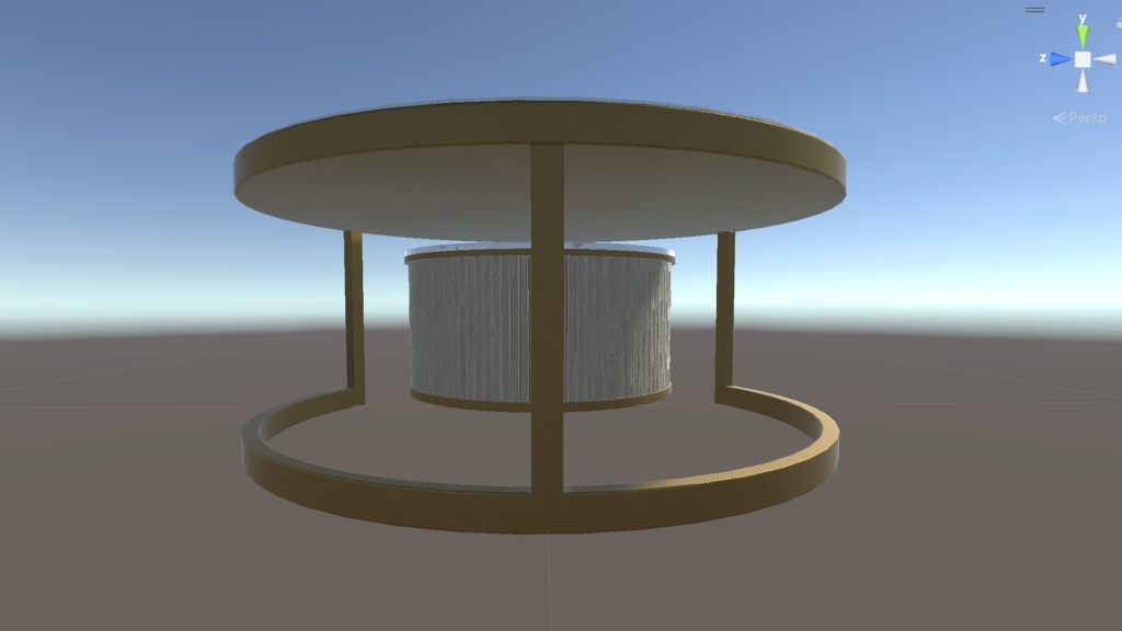 【VRChat】大理石のローテーブル(白・2対)